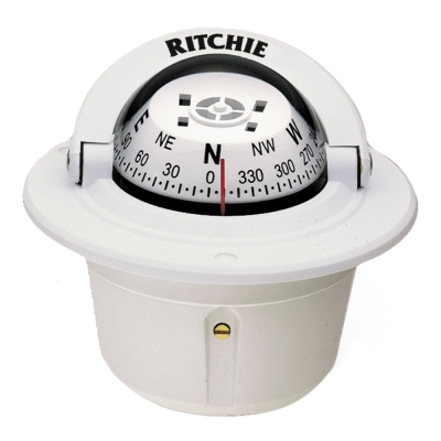 Compás Ritchie F-50W Explorer - Montaje Empotrado - Blanco